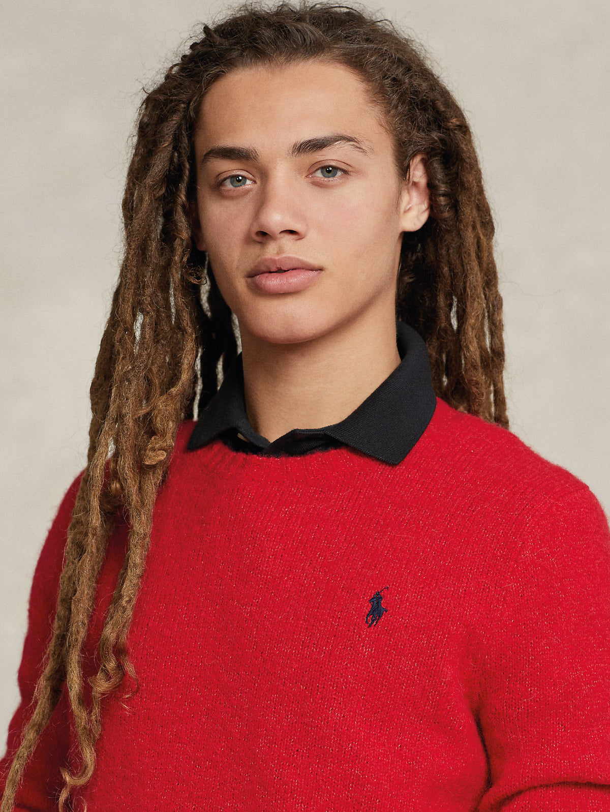 2026 New Arrival Maglia Girocollo in Soffice Misto Alpaca Rosso