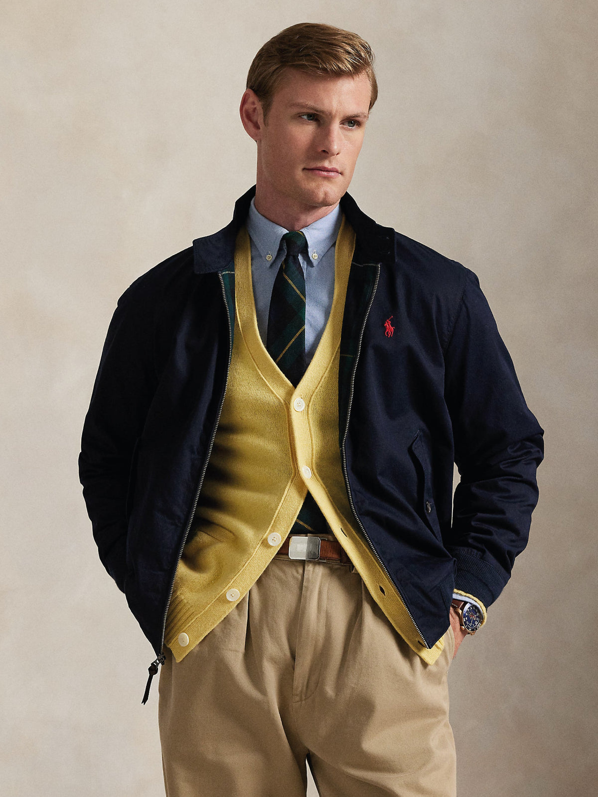 2026 New Arrival Giacca Sportiva in Twill di cotone Blu Navy