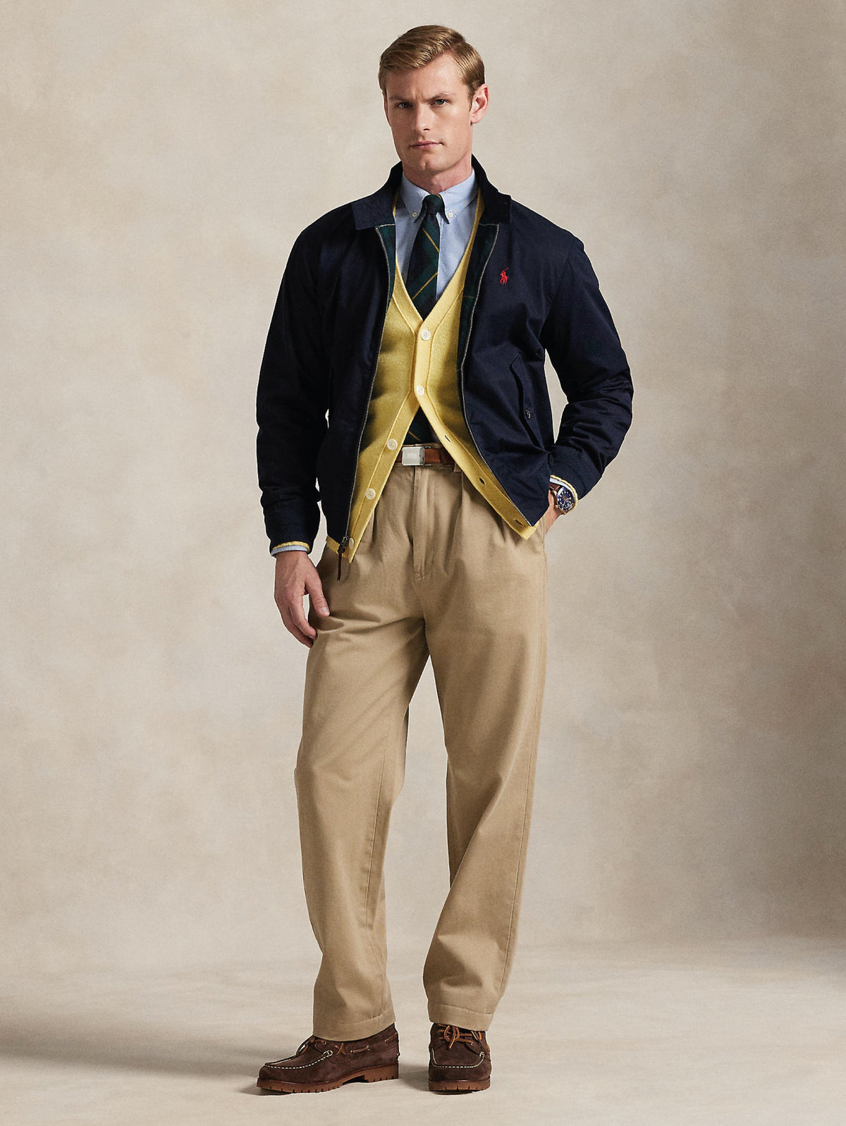 2026 New Arrival Giacca Sportiva in Twill di cotone Blu Navy
