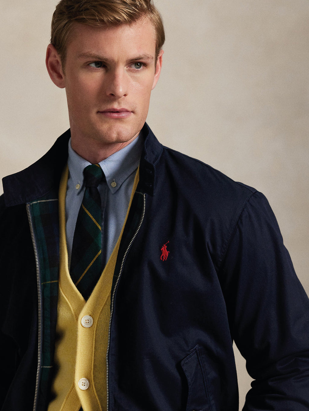 2026 New Arrival Giacca Sportiva in Twill di cotone Blu Navy