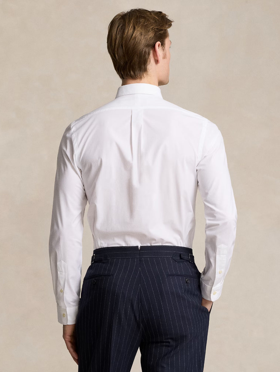 2026 New Arrival Camicia in Popeline di Cotone Stretch Bianco