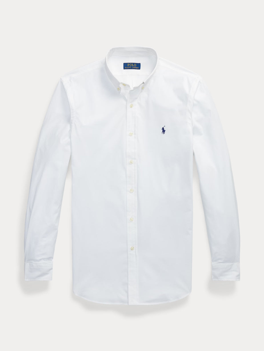 2026 New Arrival Camicia in Popeline di Cotone Stretch Bianco
