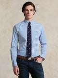2026 New Arrival Camicia in Popeline Stretch a Righe Blu/Bianco
