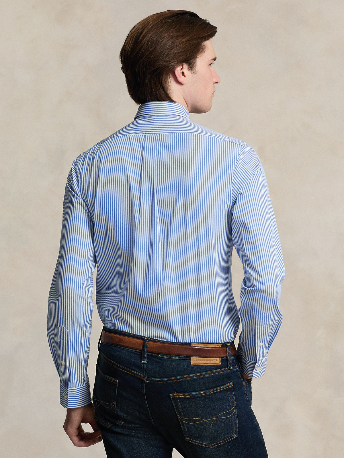 2026 New Arrival Camicia in Popeline Stretch a Righe Blu/Bianco
