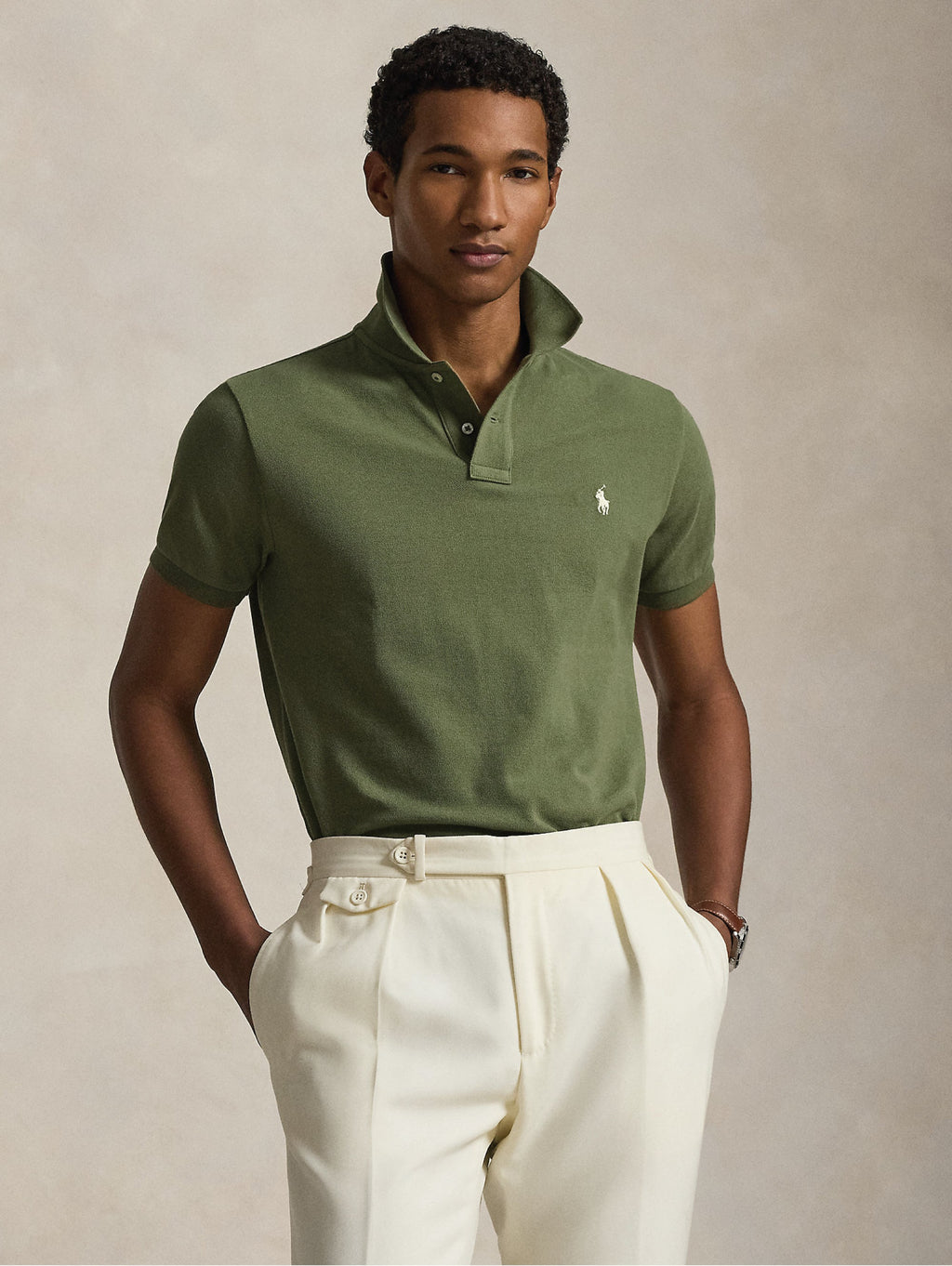 2026 New Arrival Polo Maniche Corte in Cotone Verde