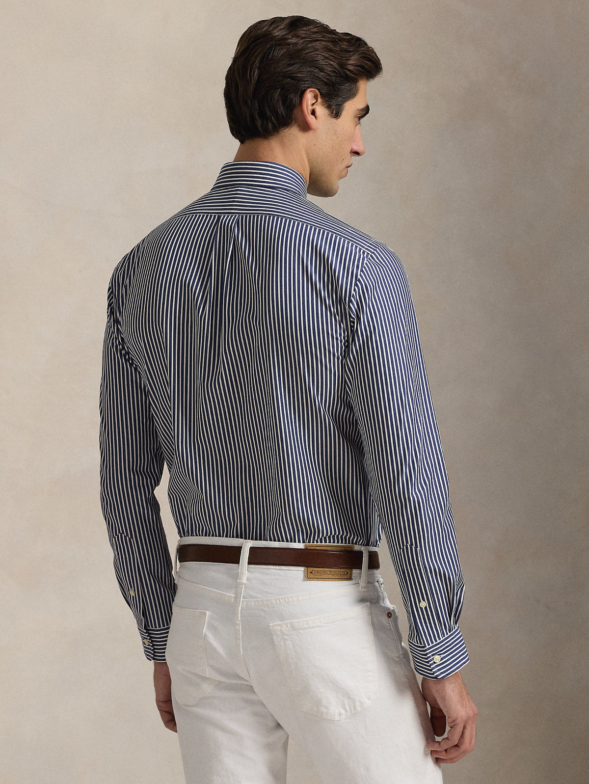 2026 New Arrival Camicia a Righe in Popeline Stretch Blu/Bianco
