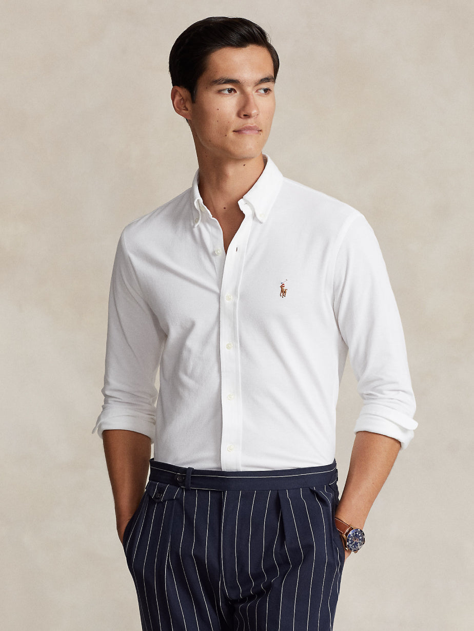 2026 New Arrival Camicia Knit Oxford Bianco