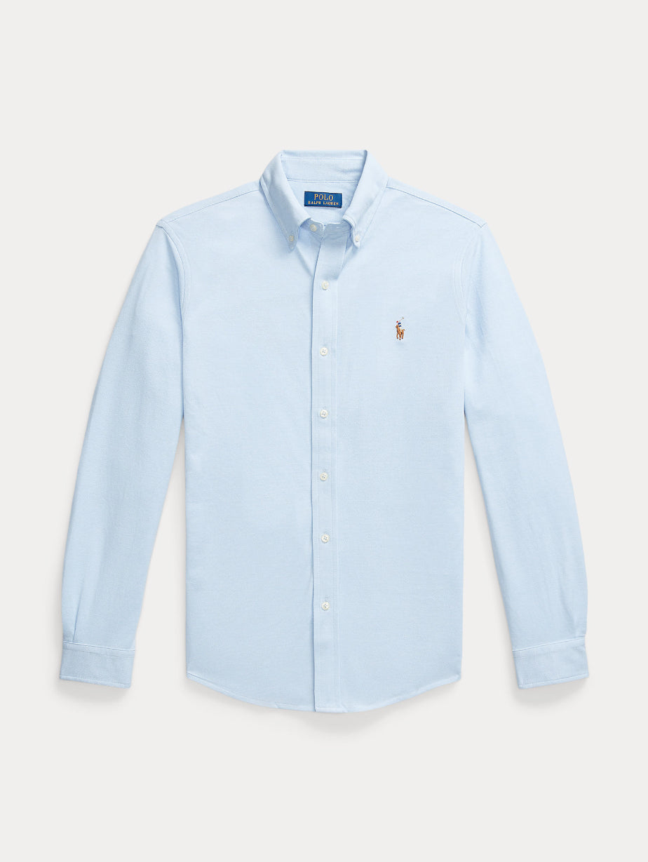 2026 New Arrival Camicia Knit Oxford Chambray Blue