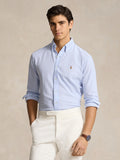 2026 New Arrival Camicia Knit Oxford a Righe Bianco/Blu