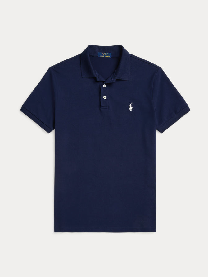 2026 New Arrival Polo Maniche Corte In Cotone Mesh Blu Navy