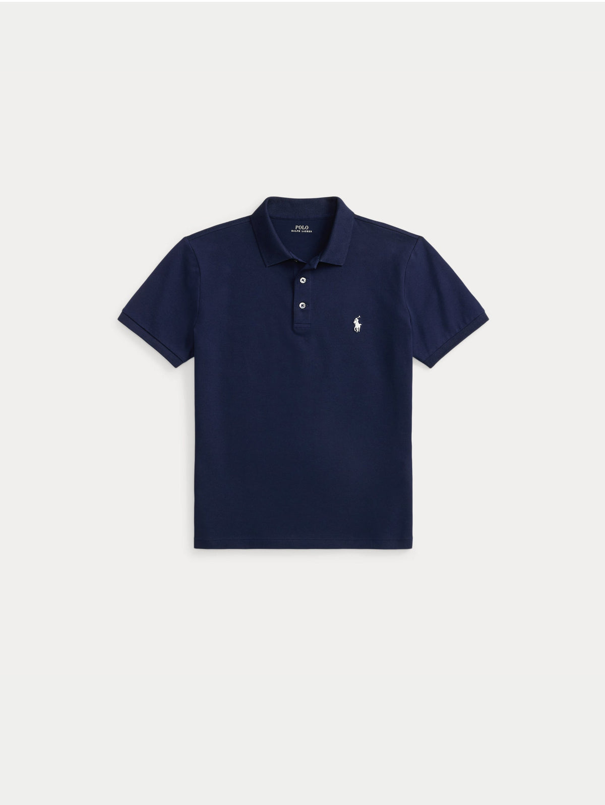 2026 New Arrival Polo in Piqué Stretch Custom Slim Fit Blu