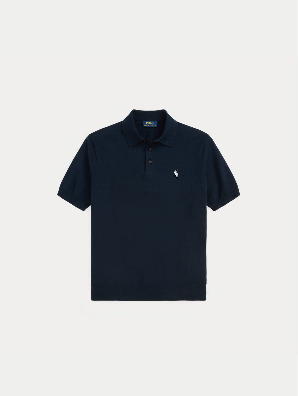 2026 New Arrival Polo in Maglia di Cotone Fine Blu Navy
