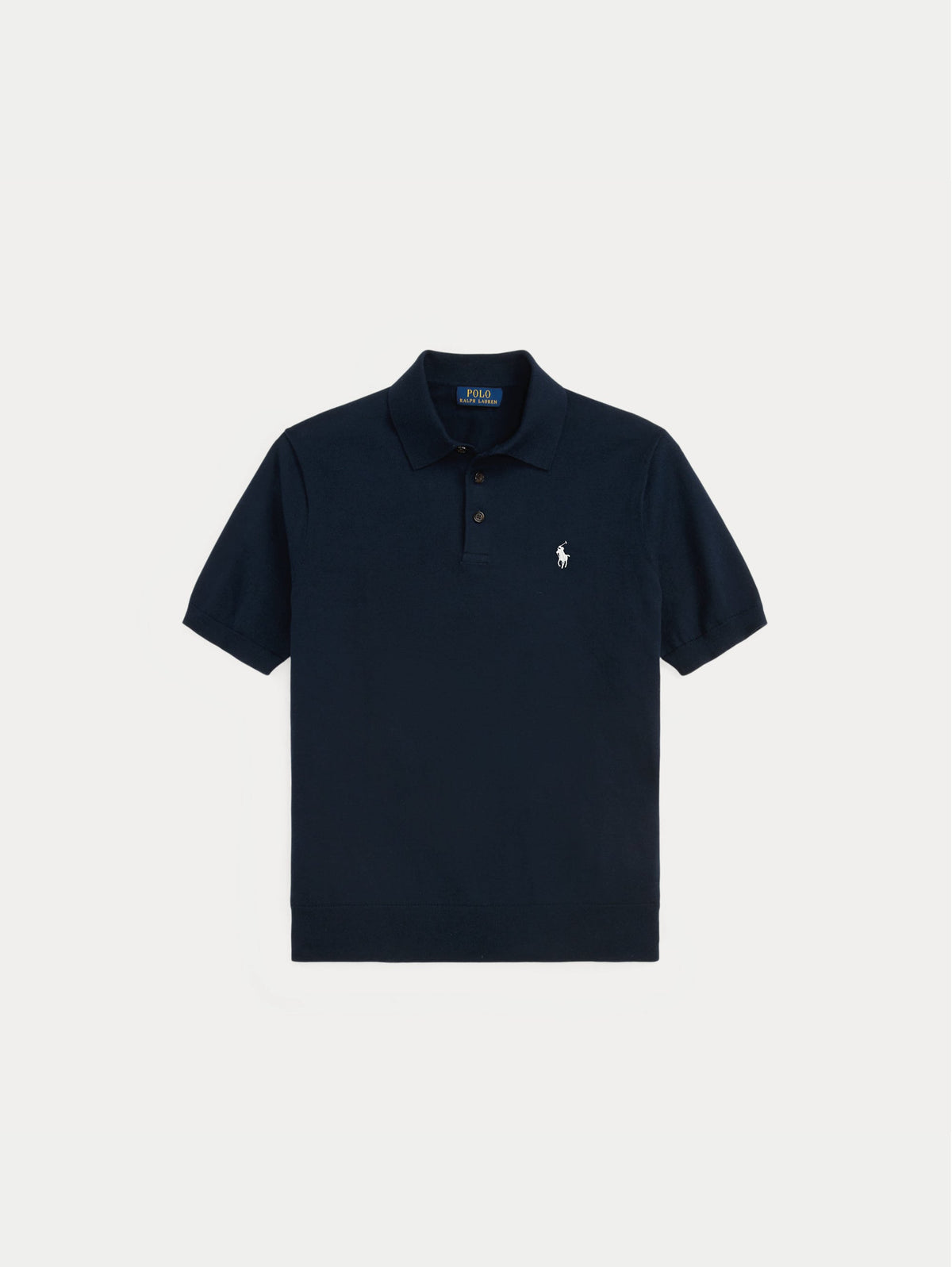 2026 New Arrival Polo in Maglia di Cotone Fine Blu Navy