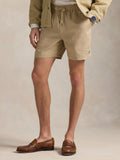 2026 New Arrival Bermuda con Elastico in Lino Beige