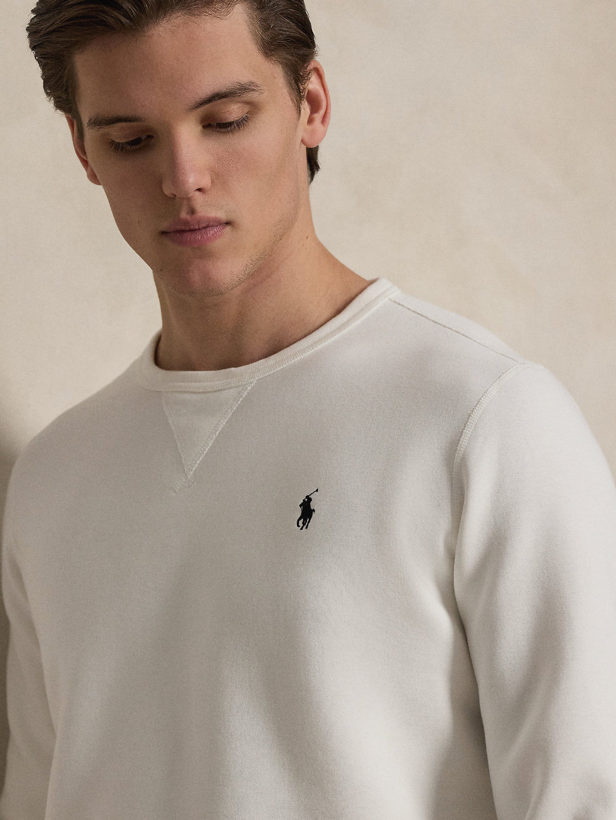 2026 New Arrival Felpa Girocollo in Maglia Doppia Bianco