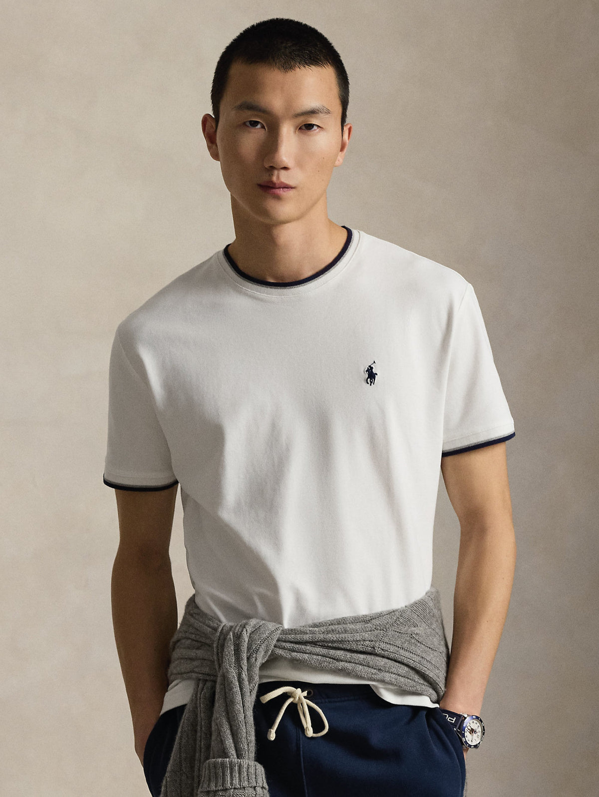 2026 New Arrival T-shirt in Jersey Mesh Classic Fit Bianco