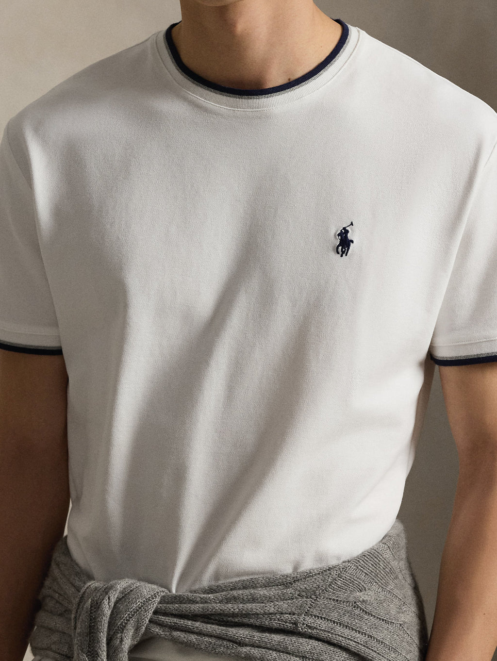 2026 New Arrival T-shirt in Jersey Mesh Classic Fit Bianco