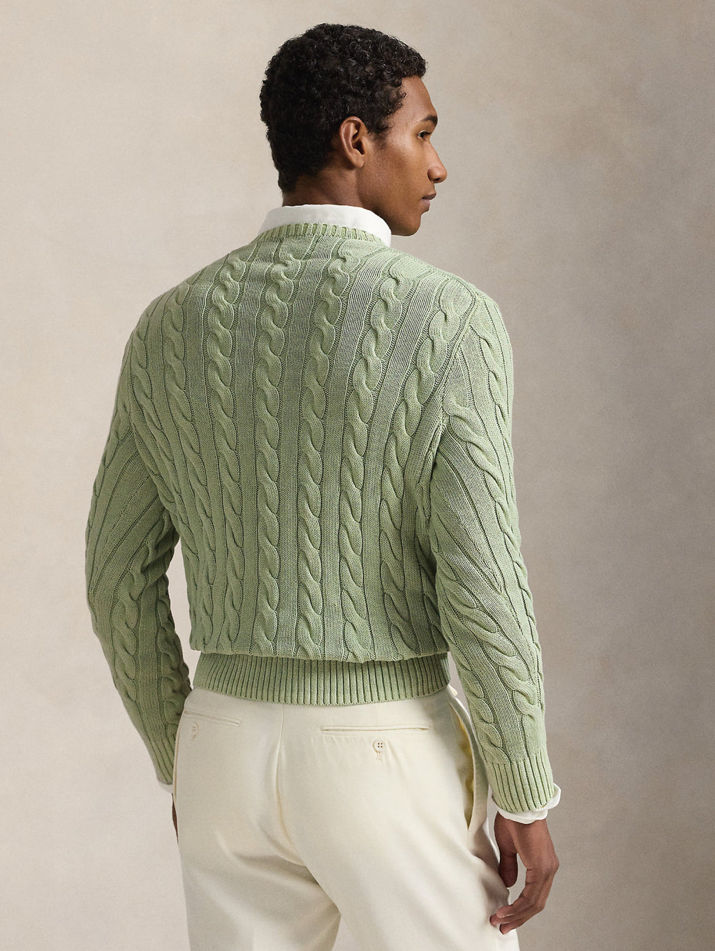 2026 New Arrival Maglione a Trecce Tinto in Capo Verde