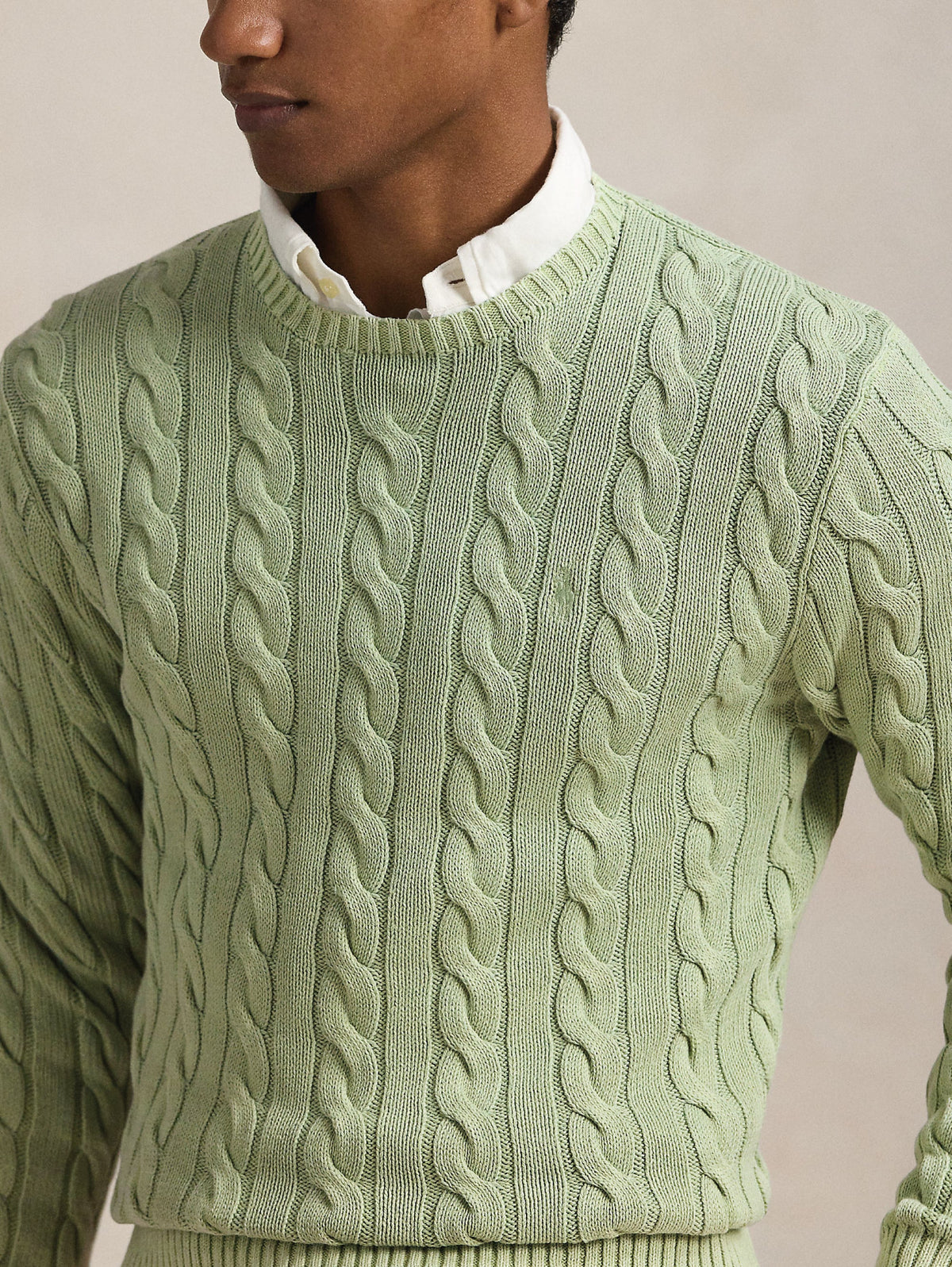 2026 New Arrival Maglione a Trecce Tinto in Capo Verde