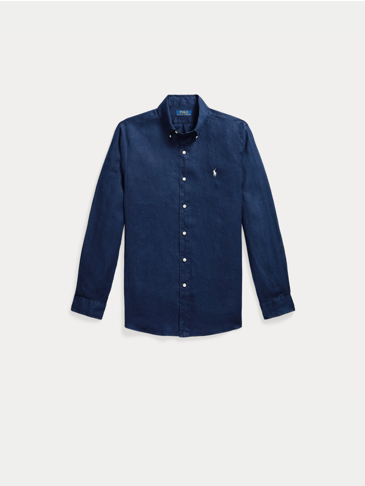 2026 New Arrival Camicia in Lino Custom Fit Blu Navy