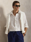 2026 New Arrival Camicia in Lino Custom Fit Bianco