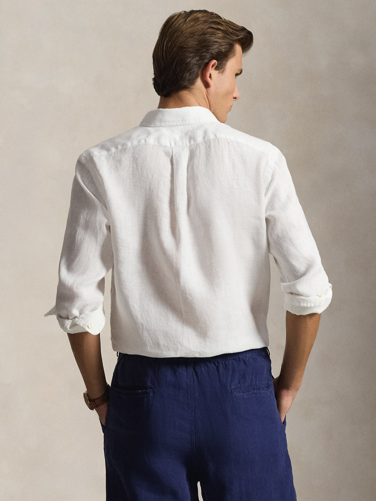 2026 New Arrival Camicia in Lino Custom Fit Bianco