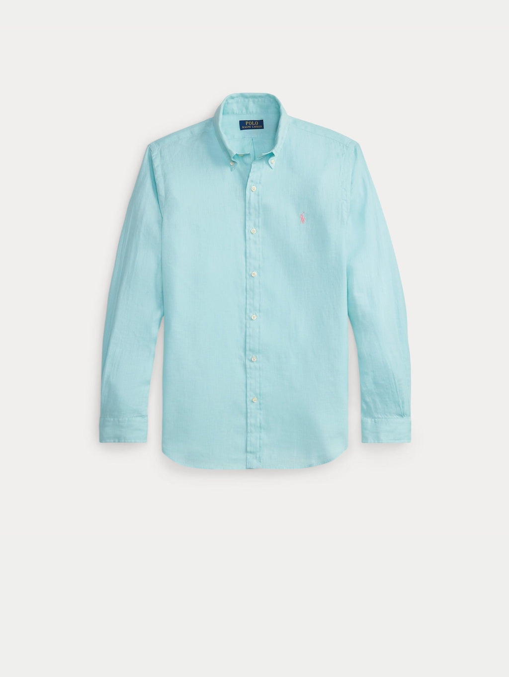 2026 New Arrival Camicia in Lino Custom Fit Verde Acqua