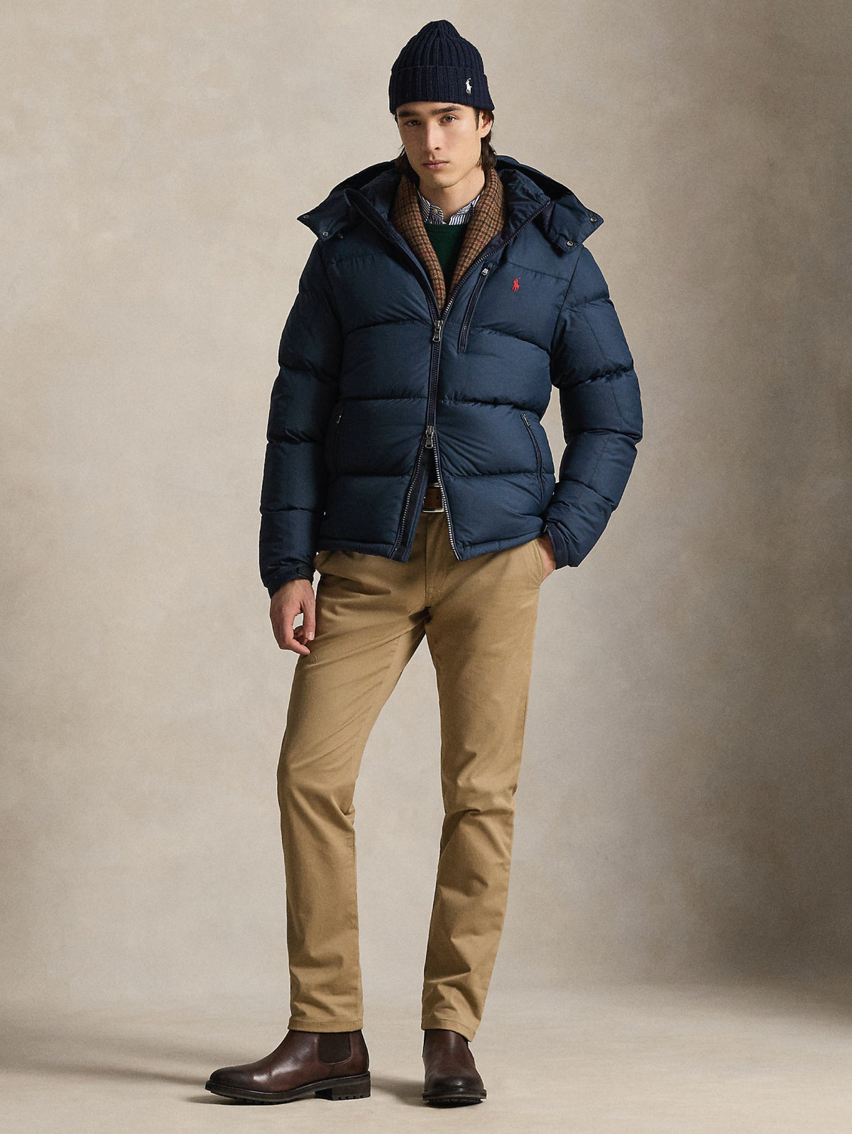 2026 New Arrival Giacca in Ripstop Idrorepellente Opaco con Cappuccio Navy Blu
