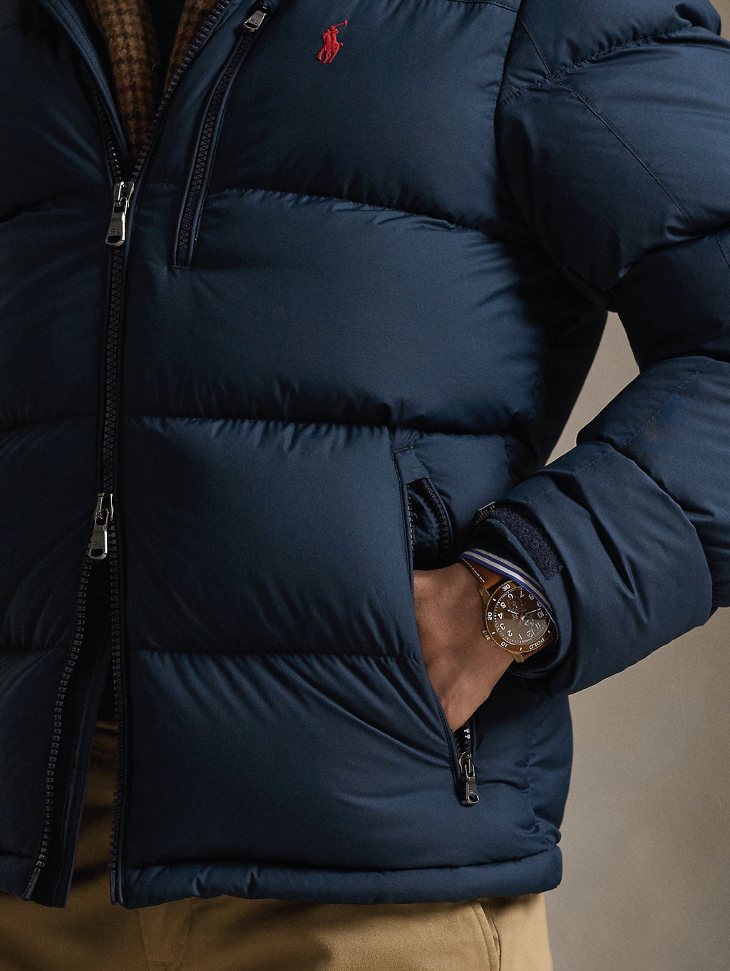 2026 New Arrival Giacca in Ripstop Idrorepellente Opaco con Cappuccio Navy Blu