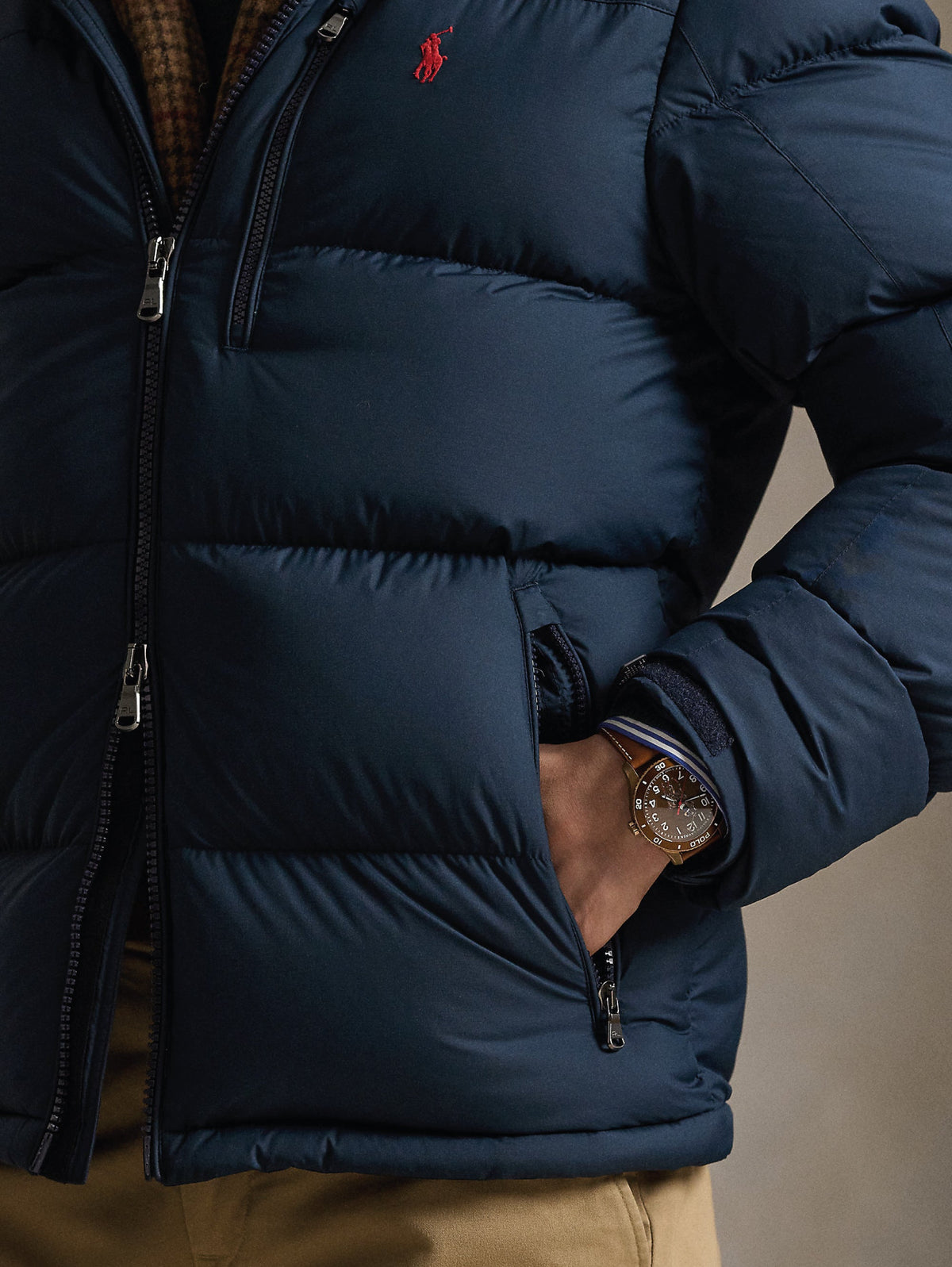 2026 New Arrival Giacca in Ripstop Idrorepellente Opaco con Cappuccio Navy Blu
