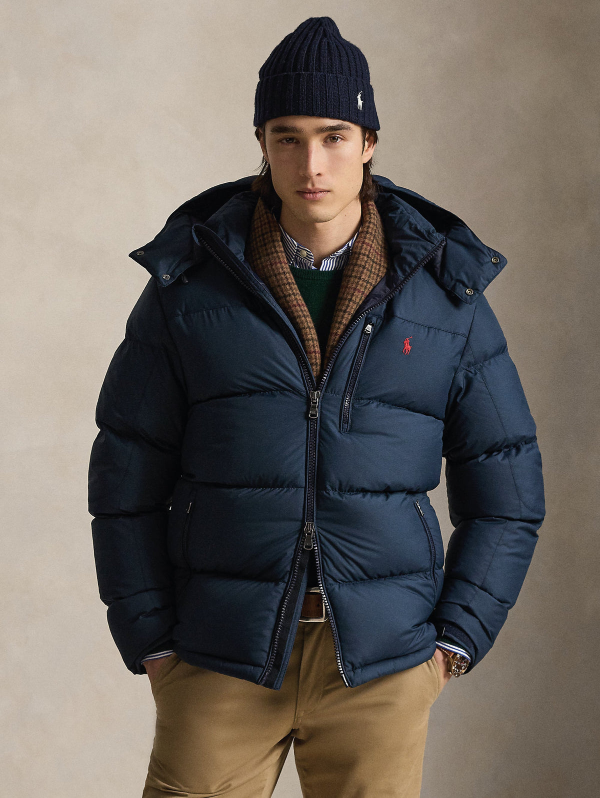 2026 New Arrival Giacca in Ripstop Idrorepellente Opaco con Cappuccio Navy Blu