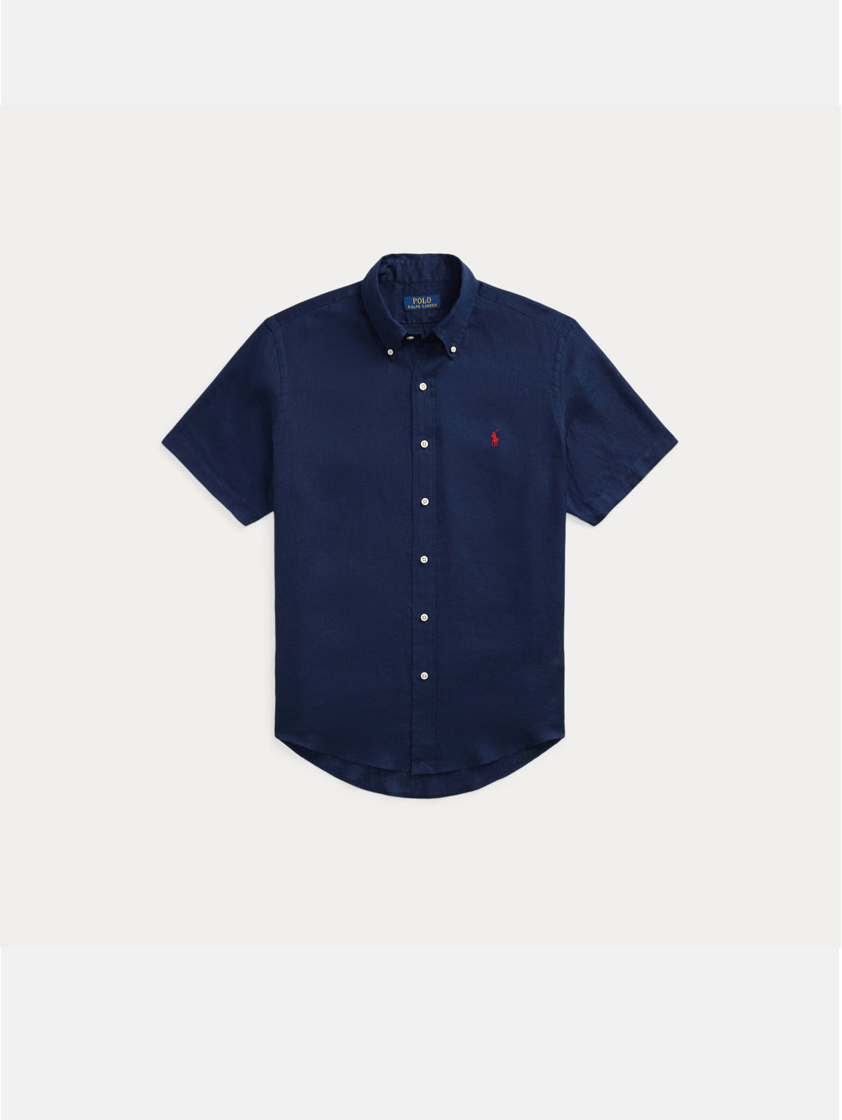 2026 New Arrival Camicia in Lino Maniche Corte Blu