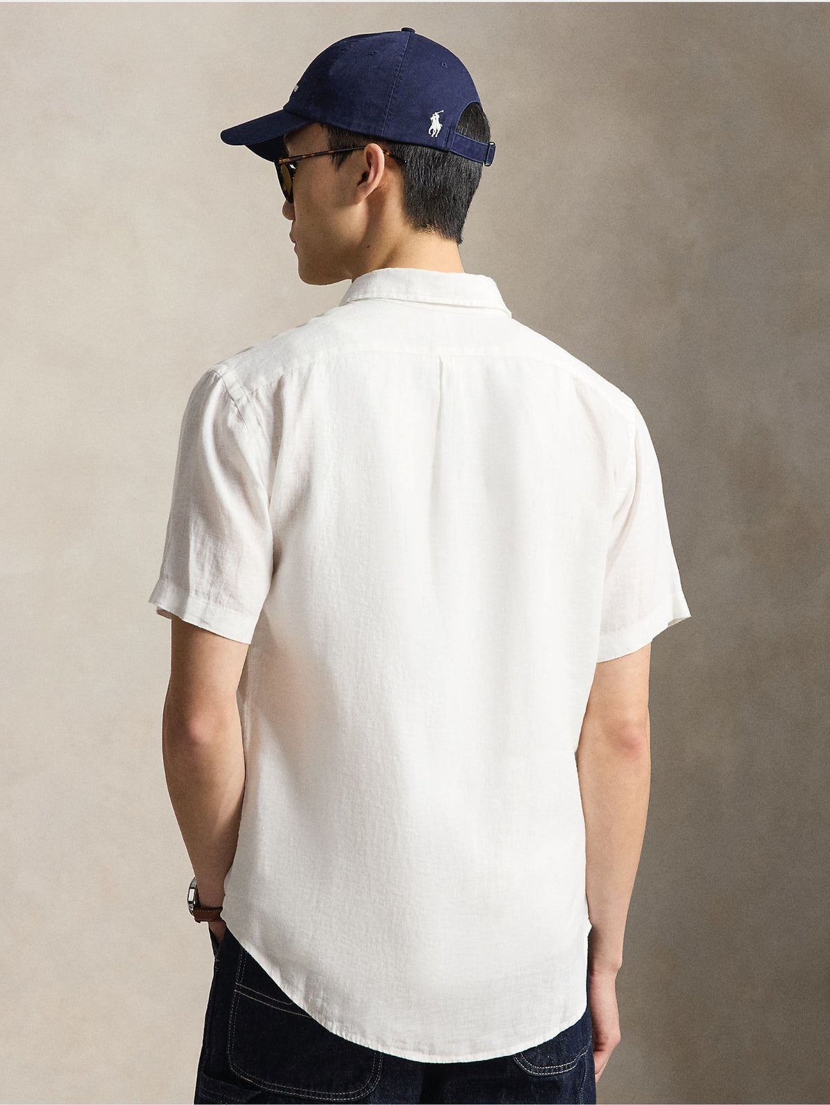 2026 New Arrival Camicia in Lino Maniche Corte Bianco