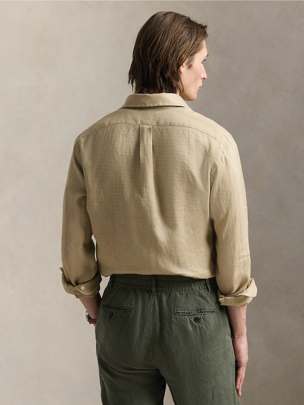 2026 New Arrival Camicia in Lino Slim Fit Beige
