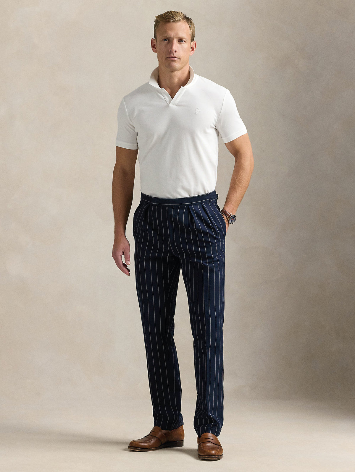 2026 New Arrival Polo Stretch Custom Slim Fit Bianco