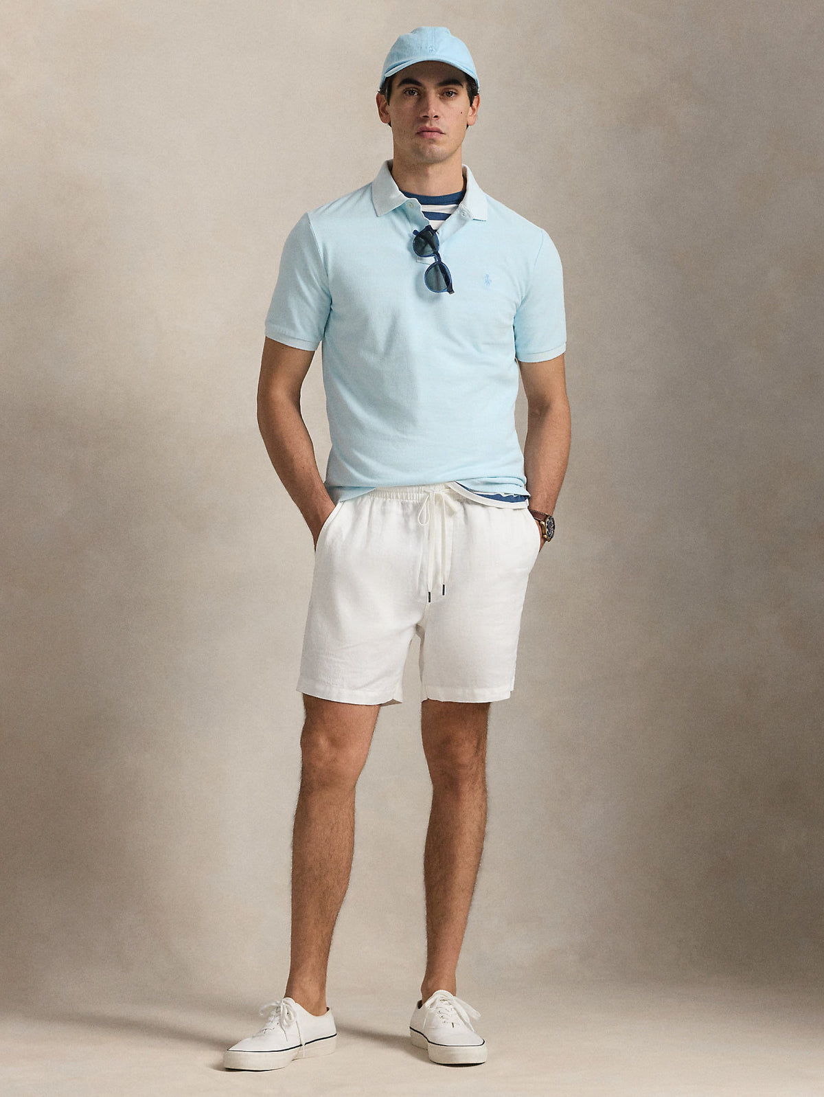 2026 New Arrival Polo Tinta in Capo Custom Slim Fit Cielo