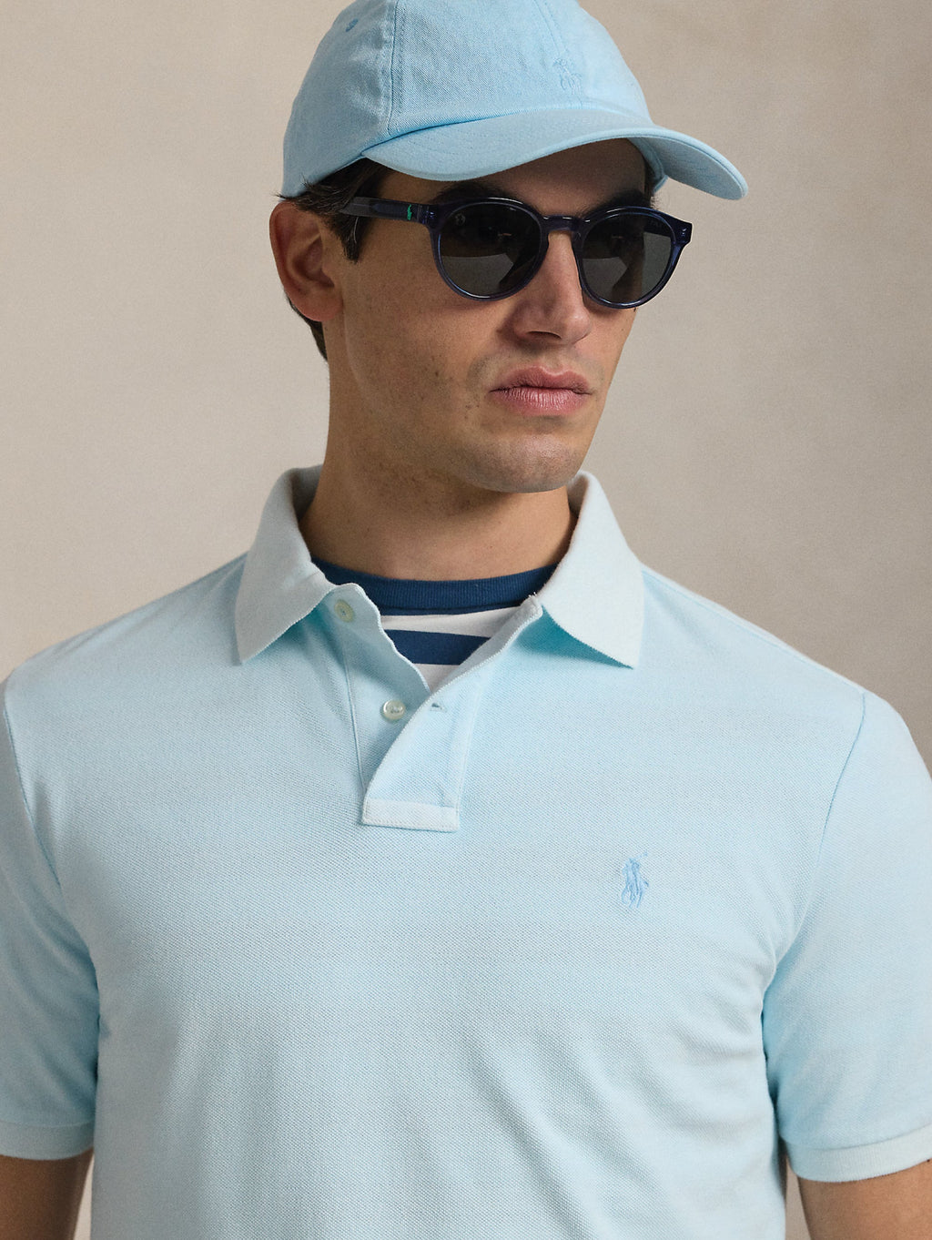 2026 New Arrival Polo Tinta in Capo Custom Slim Fit Cielo