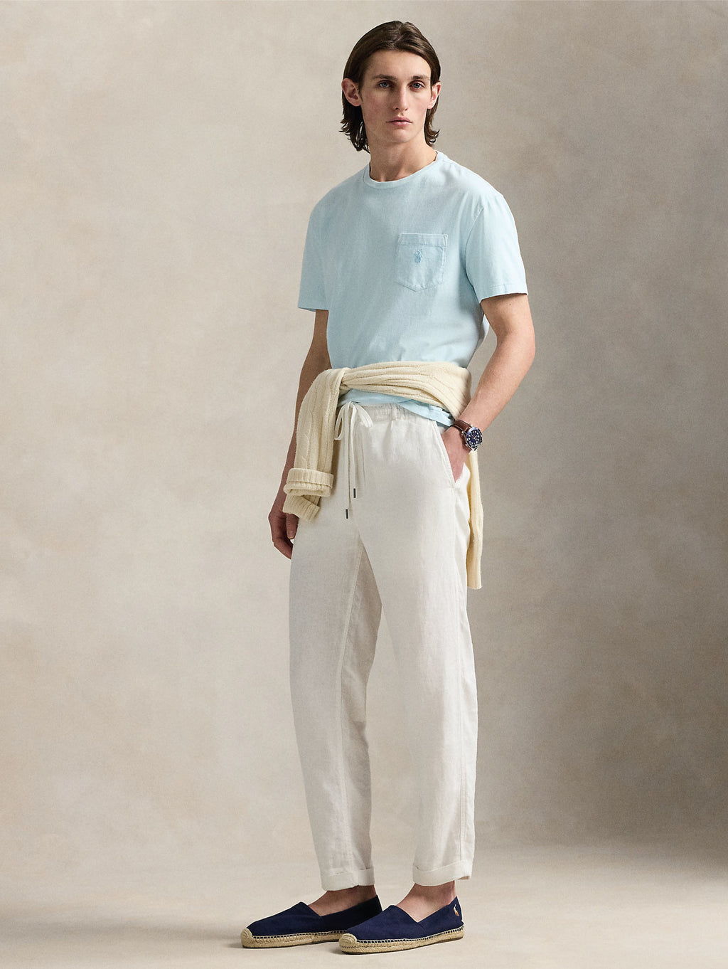 2026 New Arrival T-shirt con Taschino Custom Slim Fit Cielo