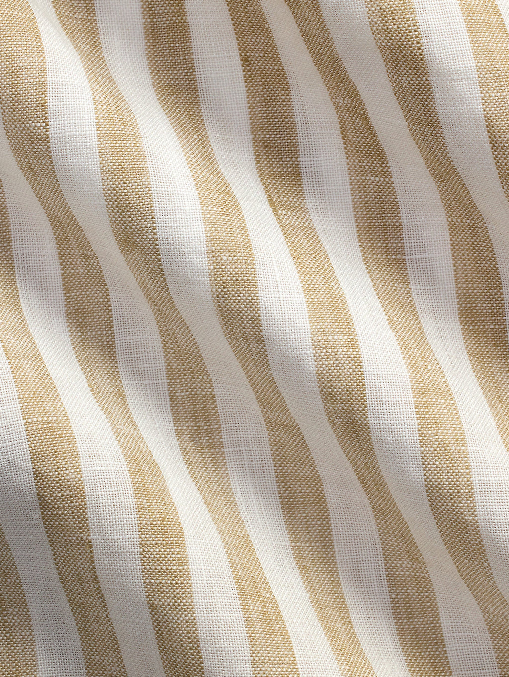2026 New Arrival Camicia in Lino a Righe Larghe Custom Fit Beige/Bianco