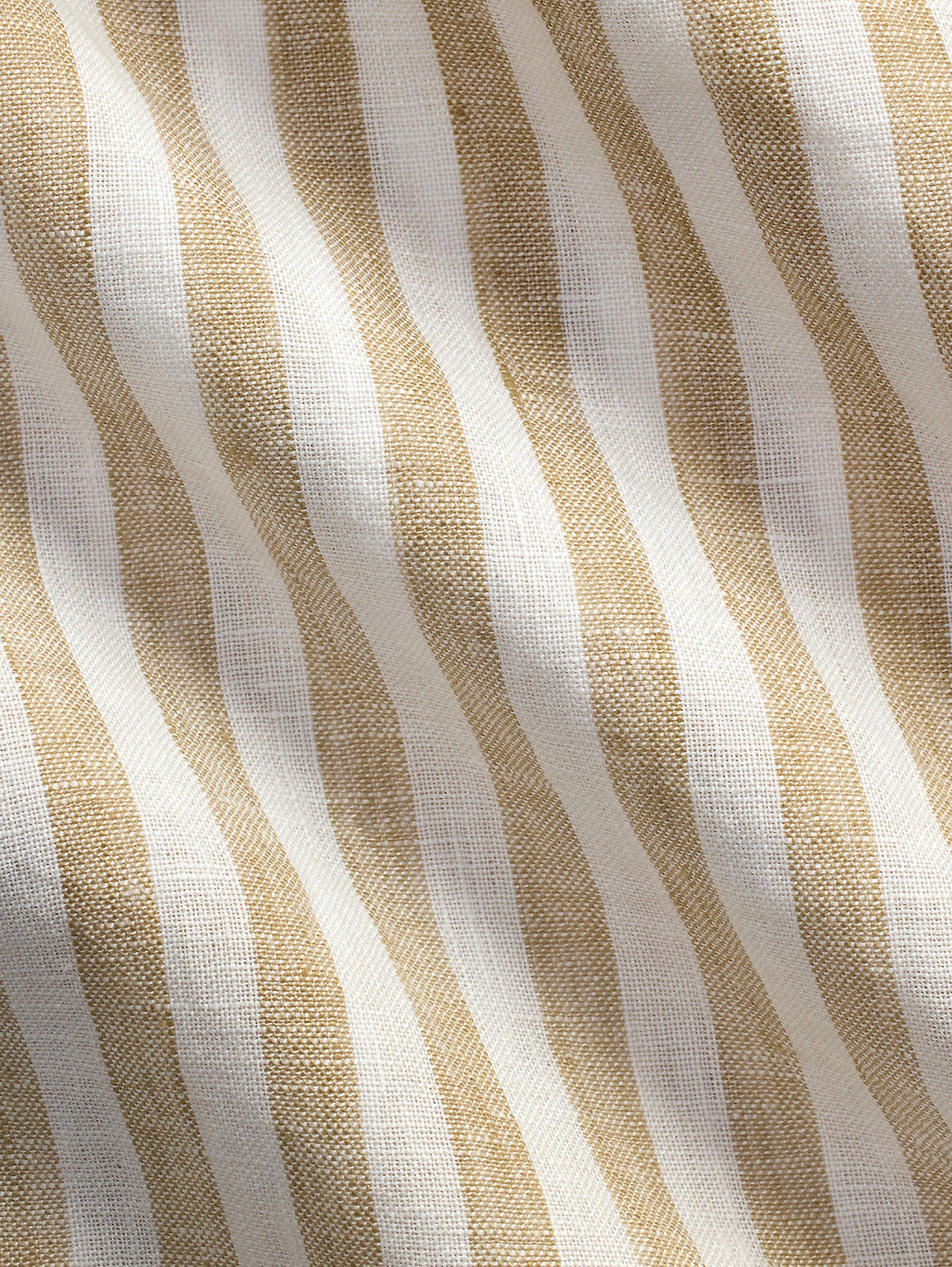 2026 New Arrival Camicia in Lino a Righe Larghe Custom Fit Beige/Bianco