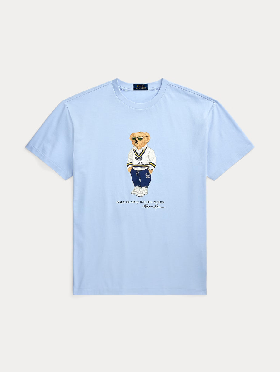2026 New Arrival T-shirt con Stampa Polo Bear Fiordaliso