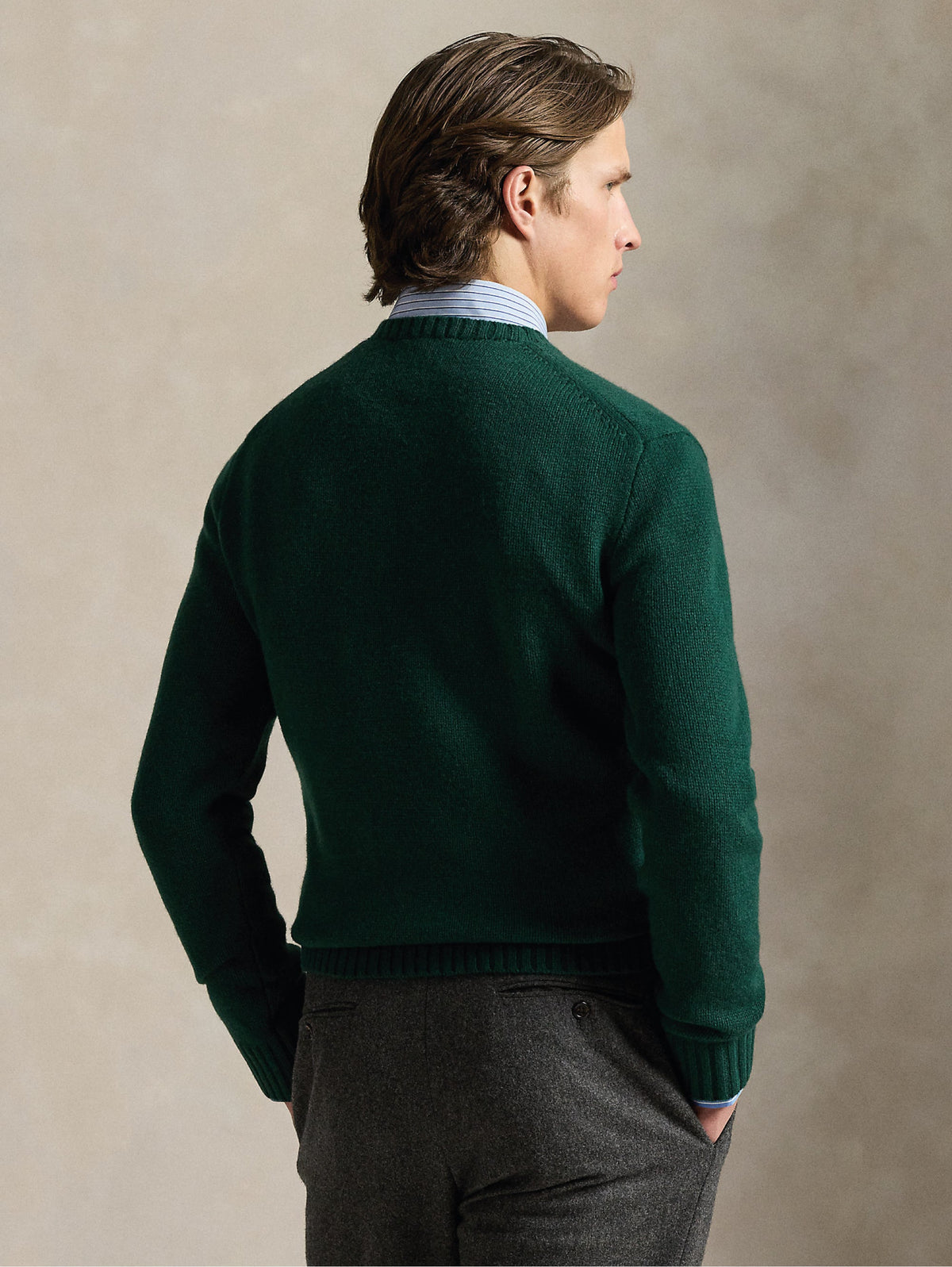 2026 New Arrival Maglione Girocollo con Ricamo Polo Bear Verde
