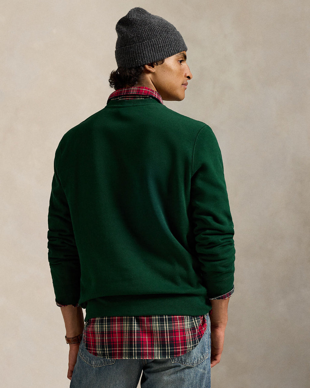 2026 New Arrival Felpa Girocollo con Polo Bear Verde