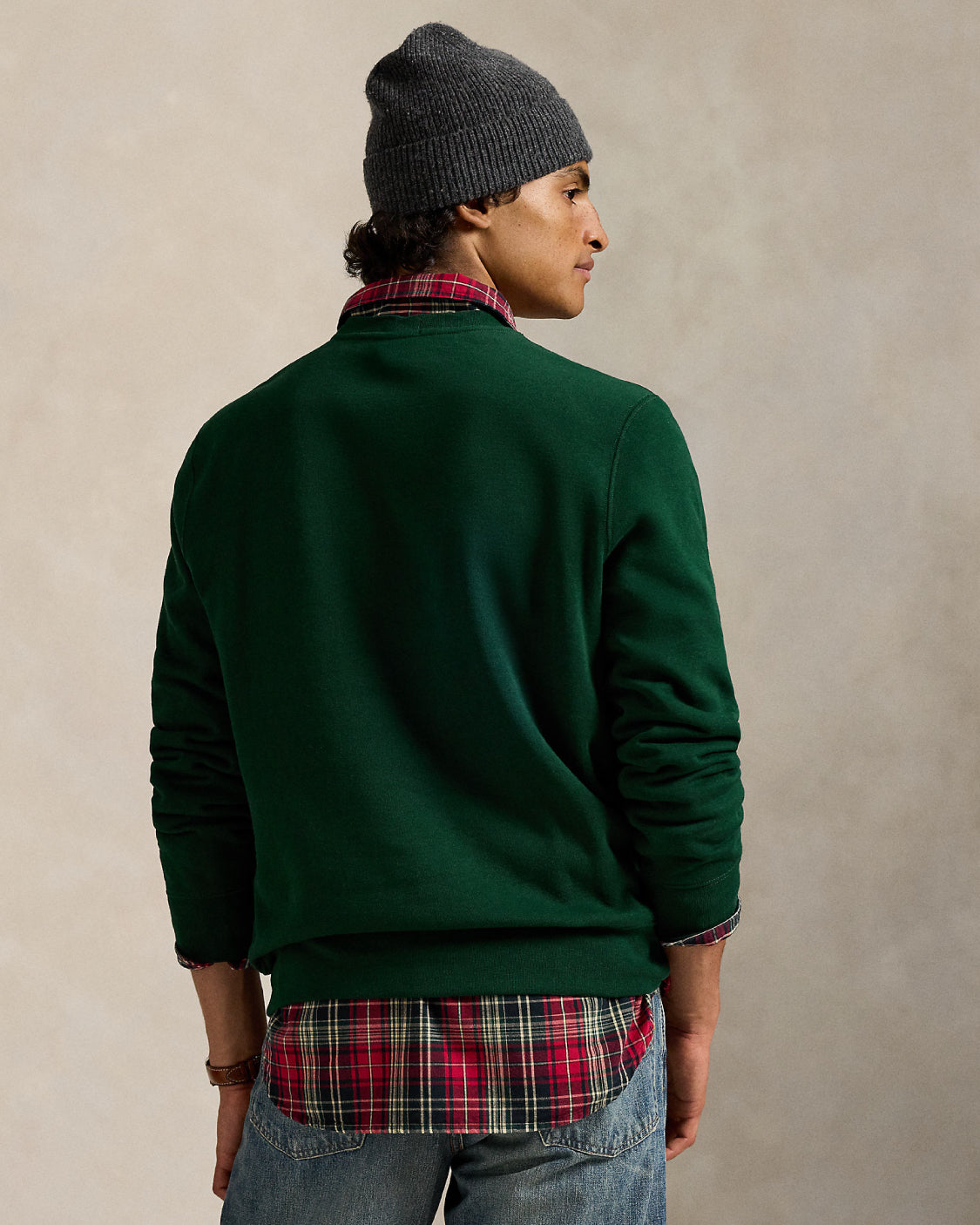 2026 New Arrival Felpa Girocollo con Polo Bear Verde