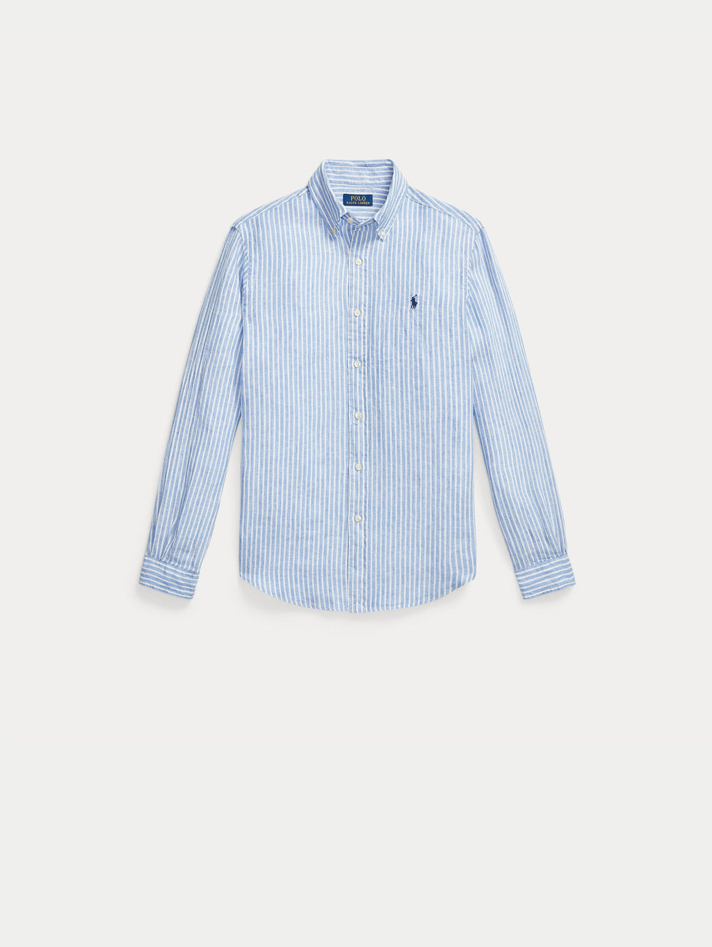 2026 New Arrival Camicia in Lino Custom Fit a Righe Blu/Bianco