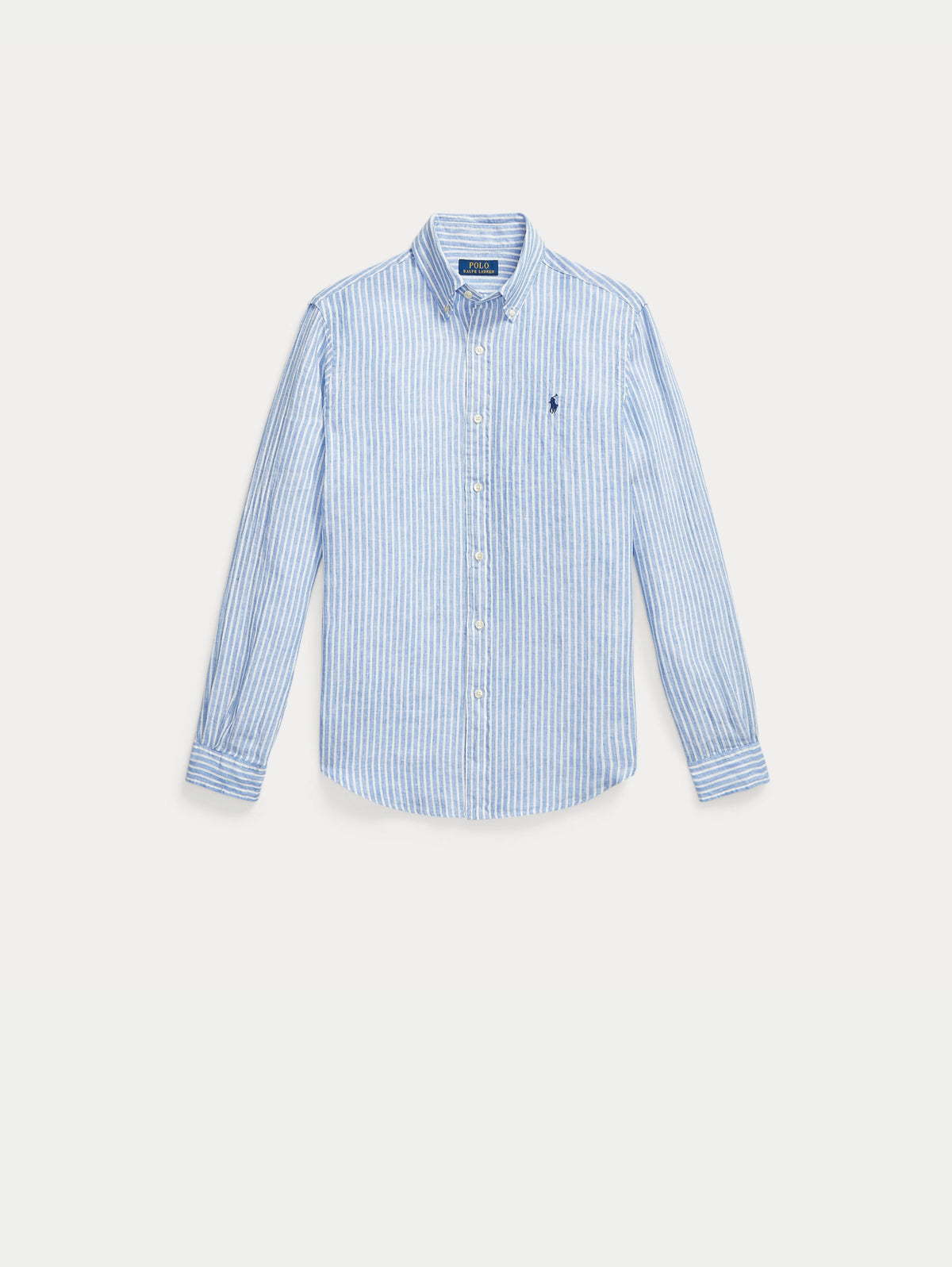 2026 New Arrival Camicia in Lino Custom Fit a Righe Blu/Bianco
