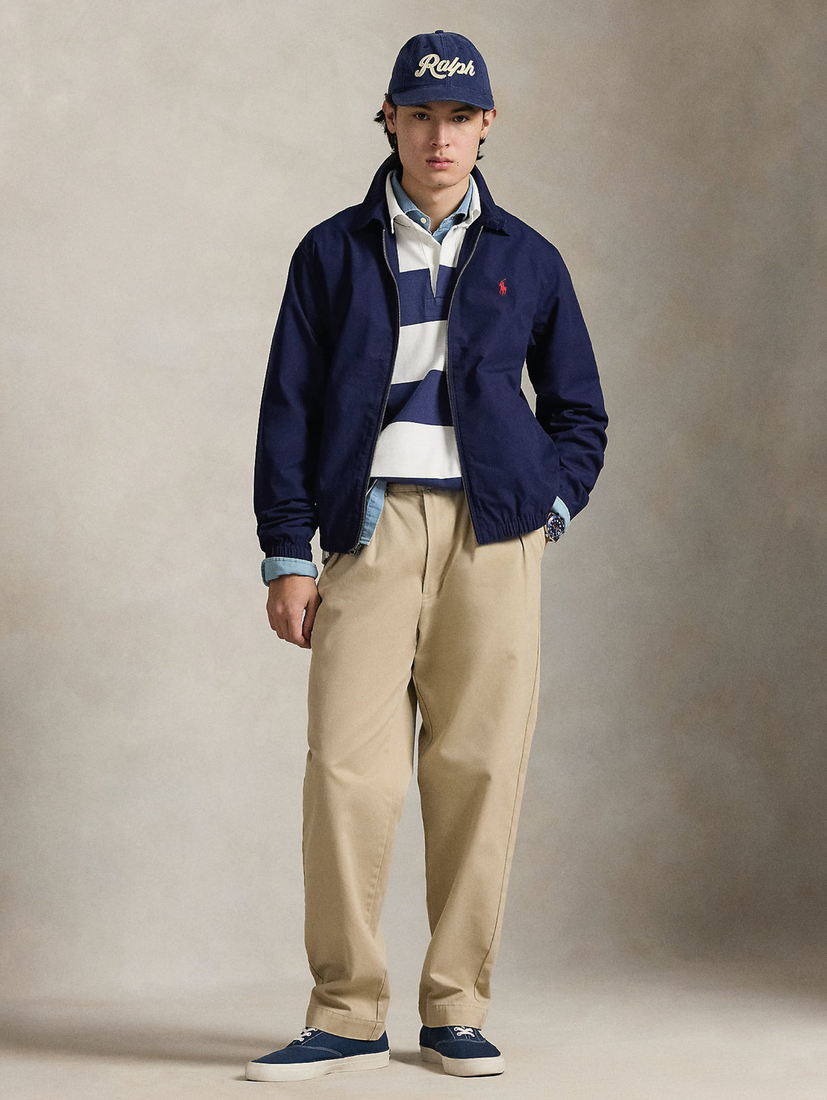 2026 New Arrival Giacca in Popeline di Cotone Bayport Blu