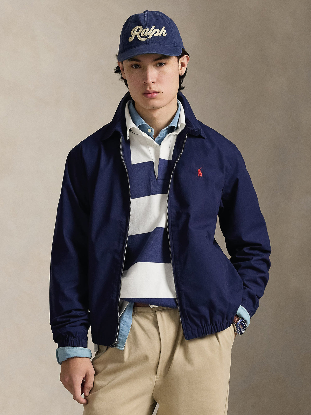 2026 New Arrival Giacca in Popeline di Cotone Bayport Blu