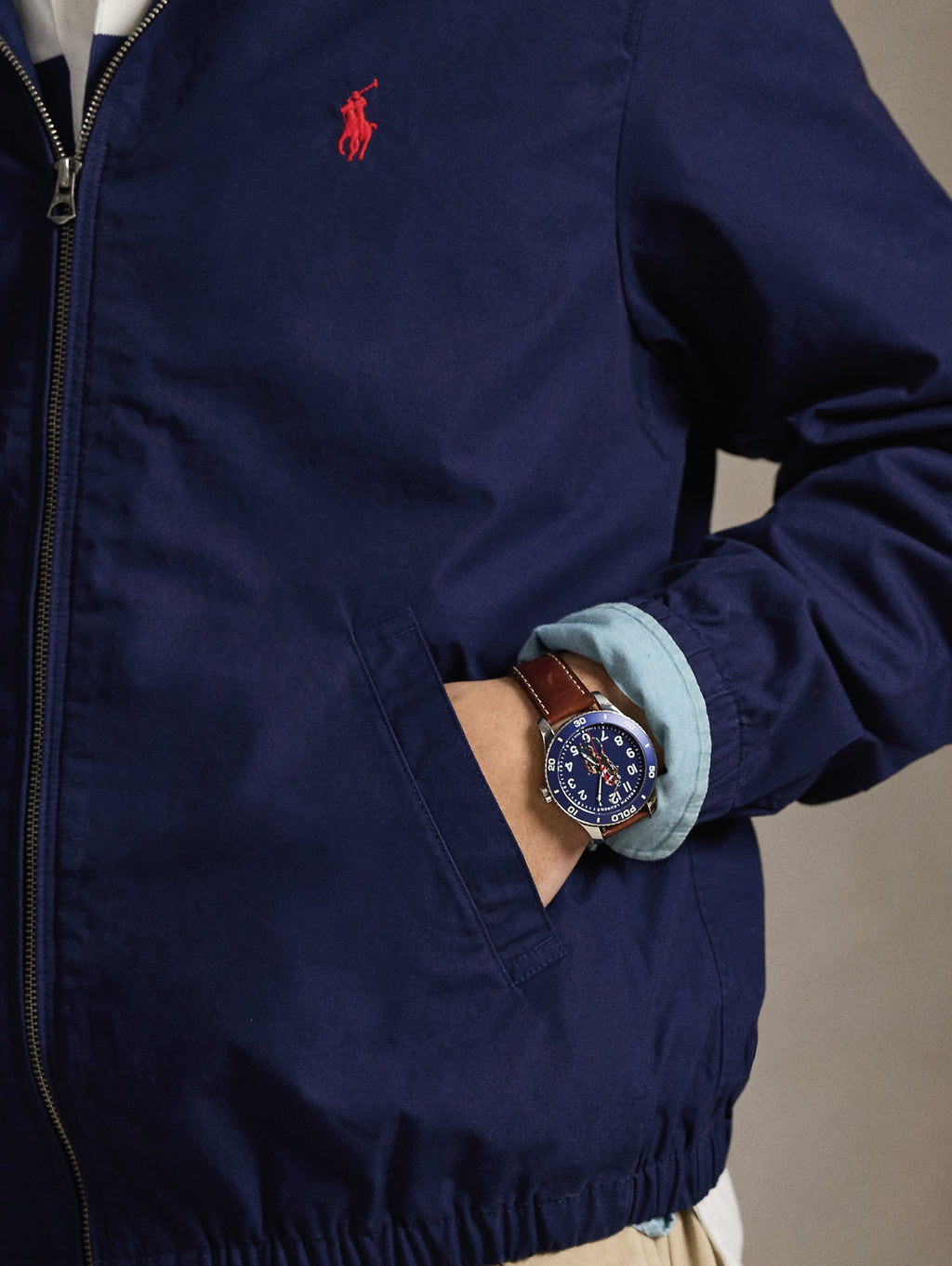 2026 New Arrival Giacca in Popeline di Cotone Bayport Blu