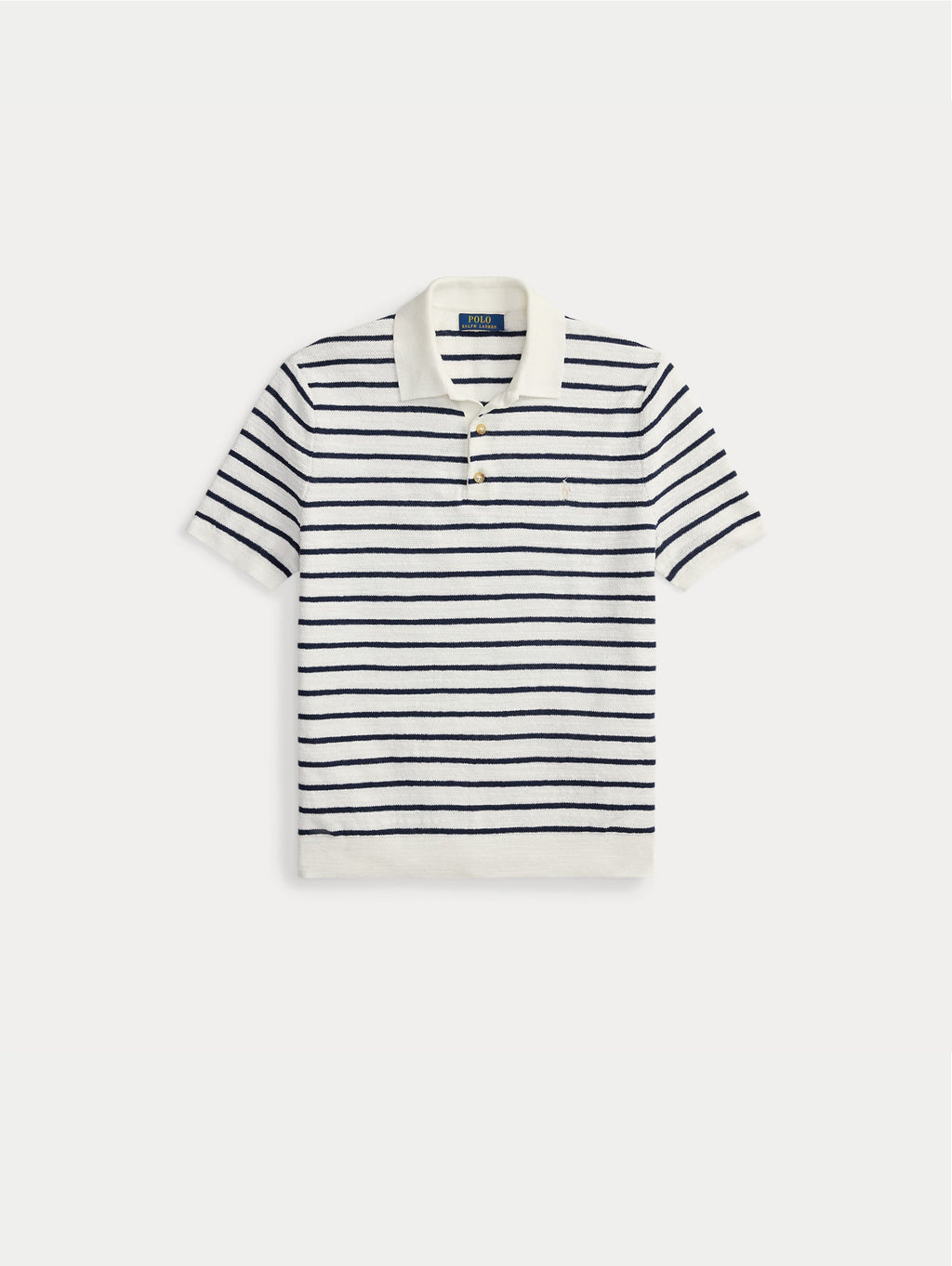 2026 New Arrival Polo in Maglia Regular Fit a Righe Bianco/Blu